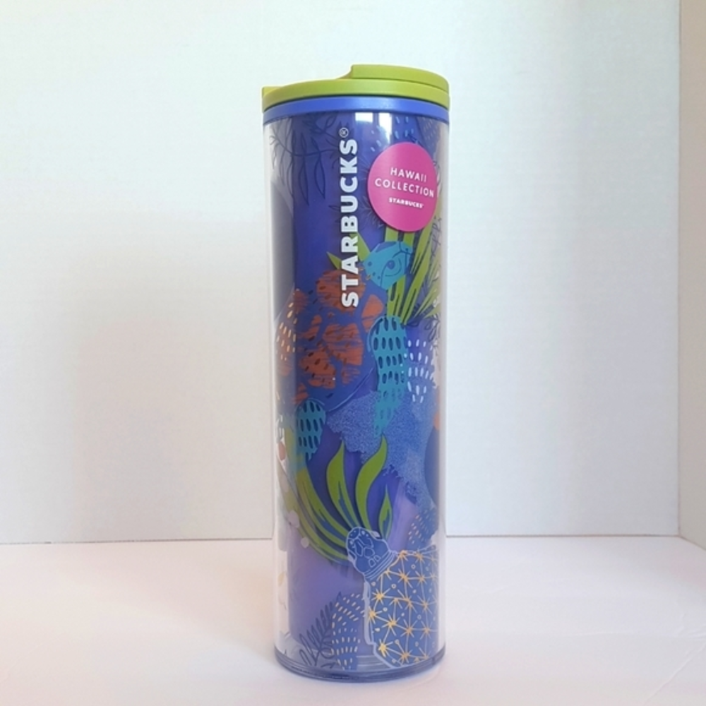 Starbucks HAWAII COLLECTION 2020 Turtle Honu Tumbler‎ Blue Green Twist Lid (NEW)